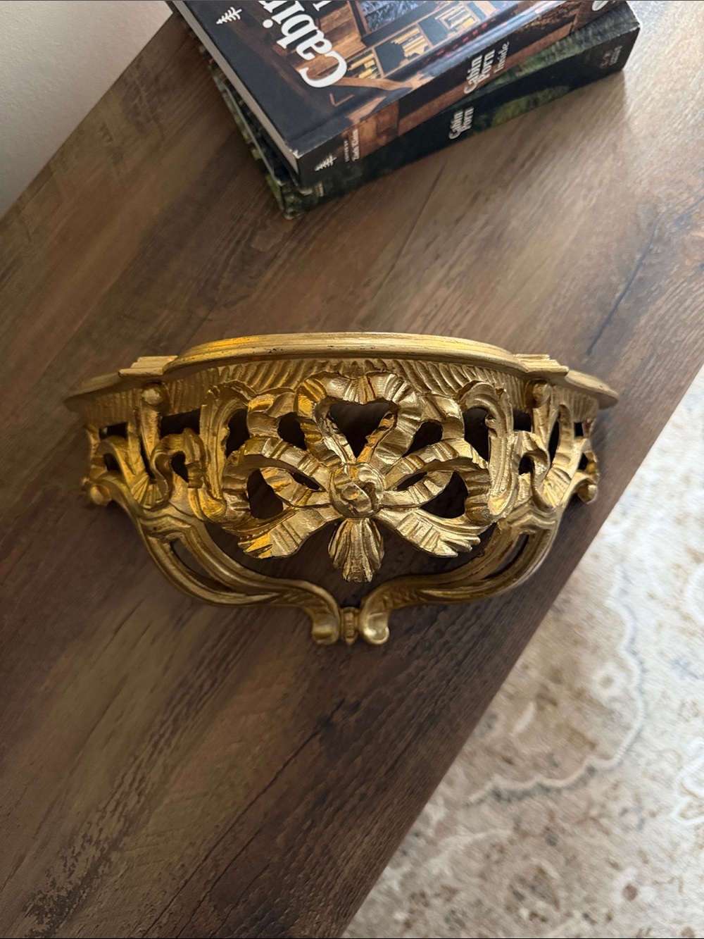 Ornate Gold Wall Shelf - Decorative Home Wall Decor